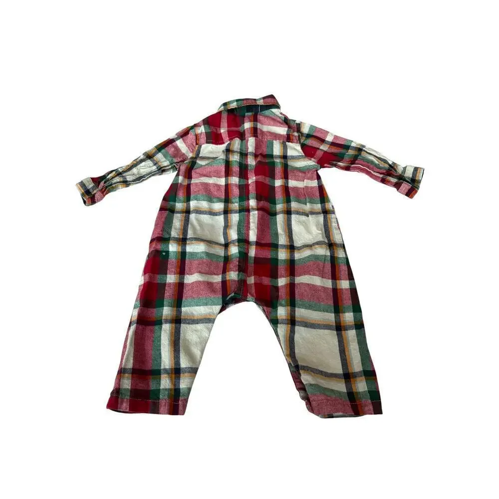 Blue Rooster Baby Boys Red Holiday Tartan Easton Jumper Size 6-12 M
